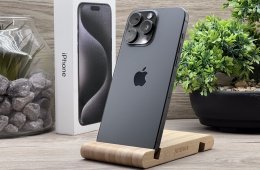 Hibátlan iPhone 15 Pro Max Black Titanium 256GB 2 ÉV Garanciával Számlával 91% Aksi