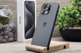 Hibátlan iPhone 15 Pro Max Black Titanium 256GB 2 ÉV Garanciával Számlával 91% Aksi