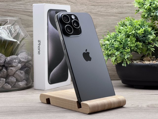 Hibátlan iPhone 15 Pro Max Black Titanium 256GB 2 ÉV Garanciával Számlával 91% Aksi