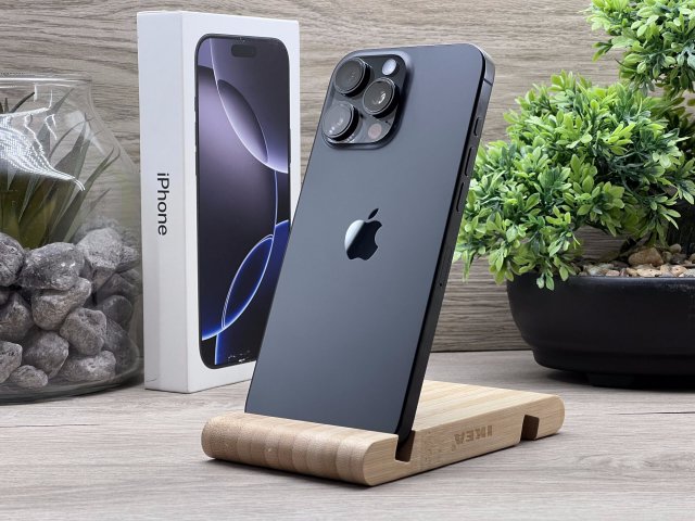 Aktiválatlan ÚJ iPhone 16 Pro Max Black Titanium 256GB 2 ÉV Garanciával Számlával 100% Aksi