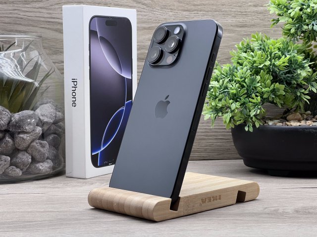 Aktiválatlan ÚJ iPhone 16 Pro Max Black Titanium 256GB 2 ÉV Garanciával Számlával 100% Aksi
