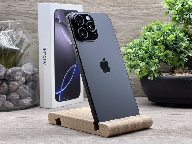 Aktiválatlan ÚJ iPhone 16 Pro Max Black Titanium 256GB 2 ÉV Garanciával Számlával 100% Aksi