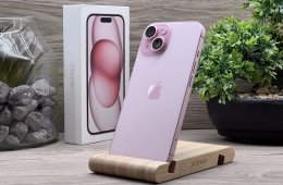 Hibátlan iPhone 15 Pink 128GB 2 ÉV Garanciával Számlával 93% Aksi