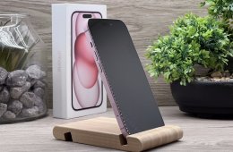 Hibátlan iPhone 15 Pink 128GB 2 ÉV Garanciával Számlával 93% Aksi