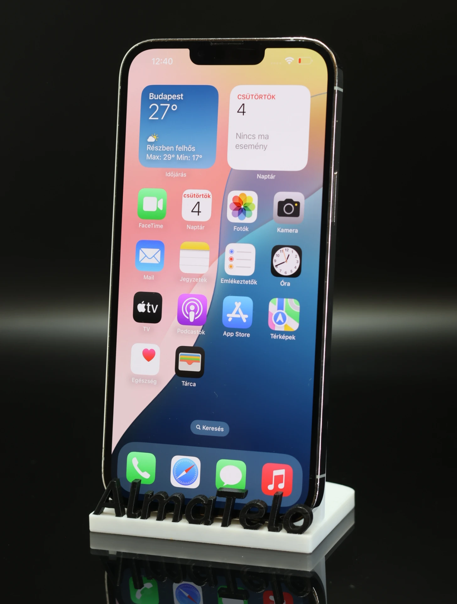 Apple iPhone 13 Pro Max 256 GB Silver 91% akku - 12 HÓ GARANCIA