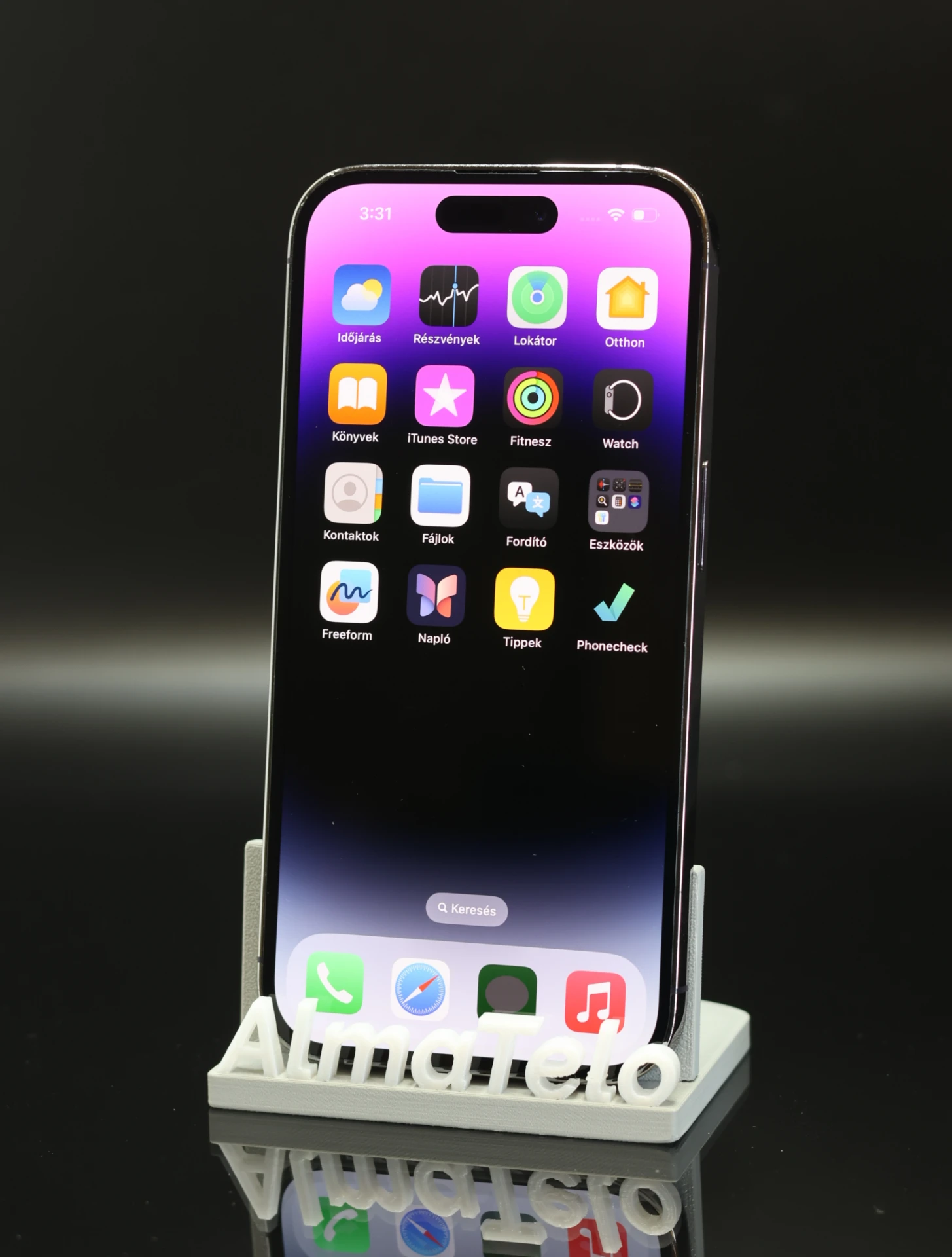 Apple iPhone 14 Pro 128 GB Deep Purple 100% akku - 12 HÓ GARANCIA