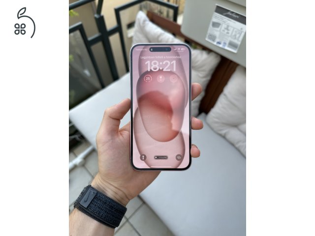 iPhone 15 Plus 128GB 85% AKKU, FÜGGETLEN!! GARANCIÁLIS PINK/ RÓZSASZÍN
