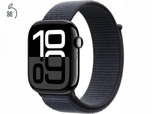Apple Watch Series 10, 46mm Cellular Jet Black, Aluminium Case with Ink Sport Loop