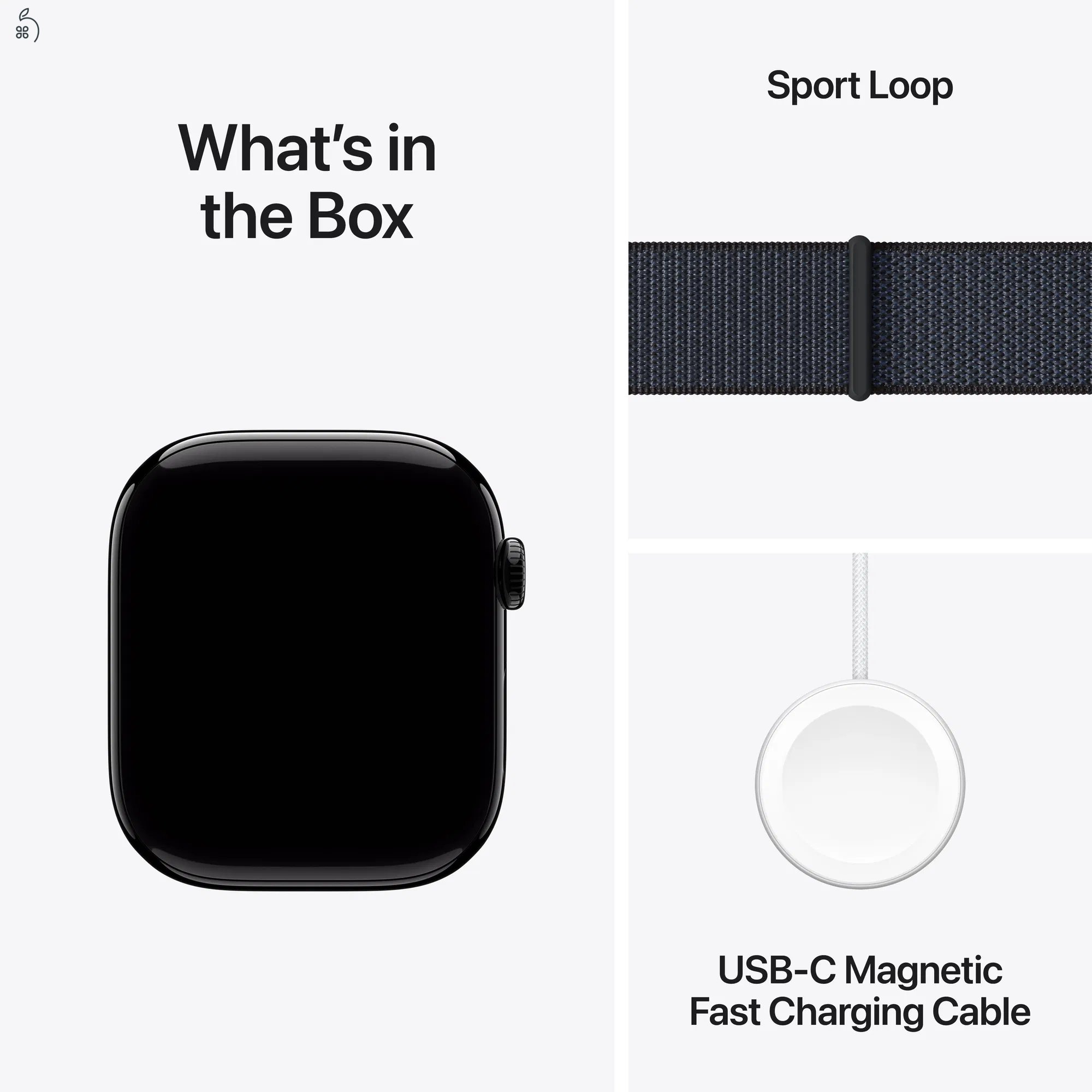 Apple Watch Series 10, 46mm Cellular Jet Black, Aluminium Case with Ink Sport Loop