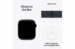 Apple Watch Series 10, 46mm Cellular Jet Black, Aluminium Case with Ink Sport Loop