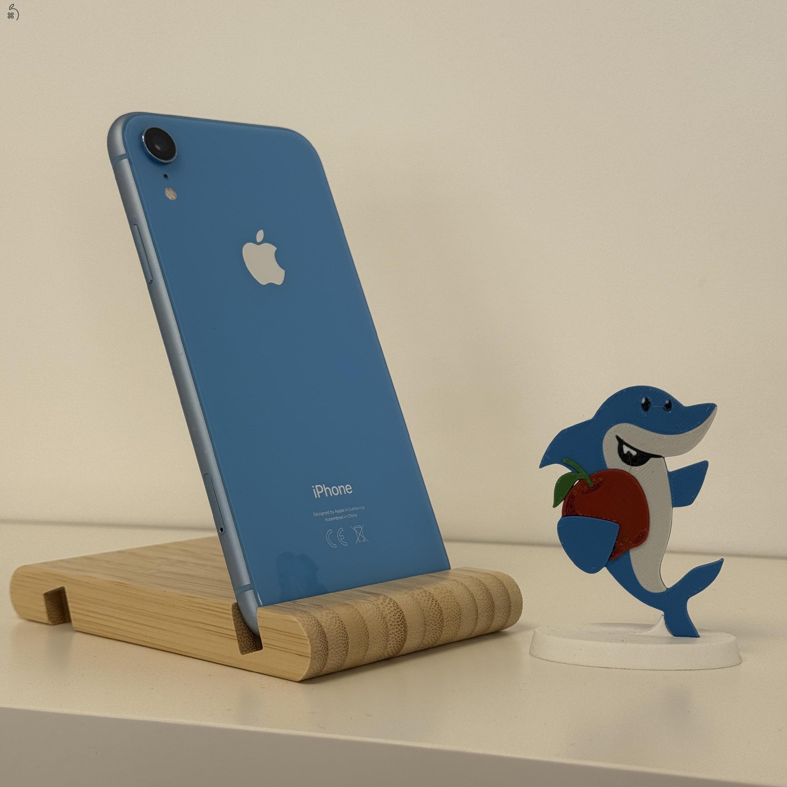  GYÖNYÖRŰ iPhone XR 64GB Blue -1 ÉV GARANCIA - Kártyafüggetlen, MS3117