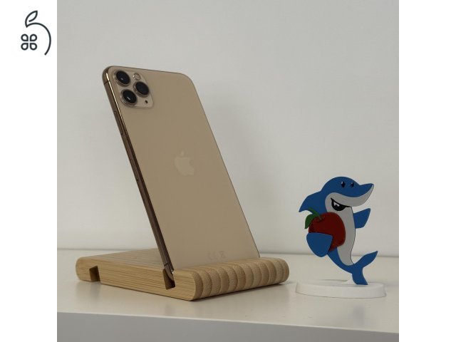 GYÖNYÖRŰ iPhone 11 Pro Max 256GB Gold -1 ÉV GARANCIA - Kártyafüggetlen, MS3268, 100% Akkumulátor