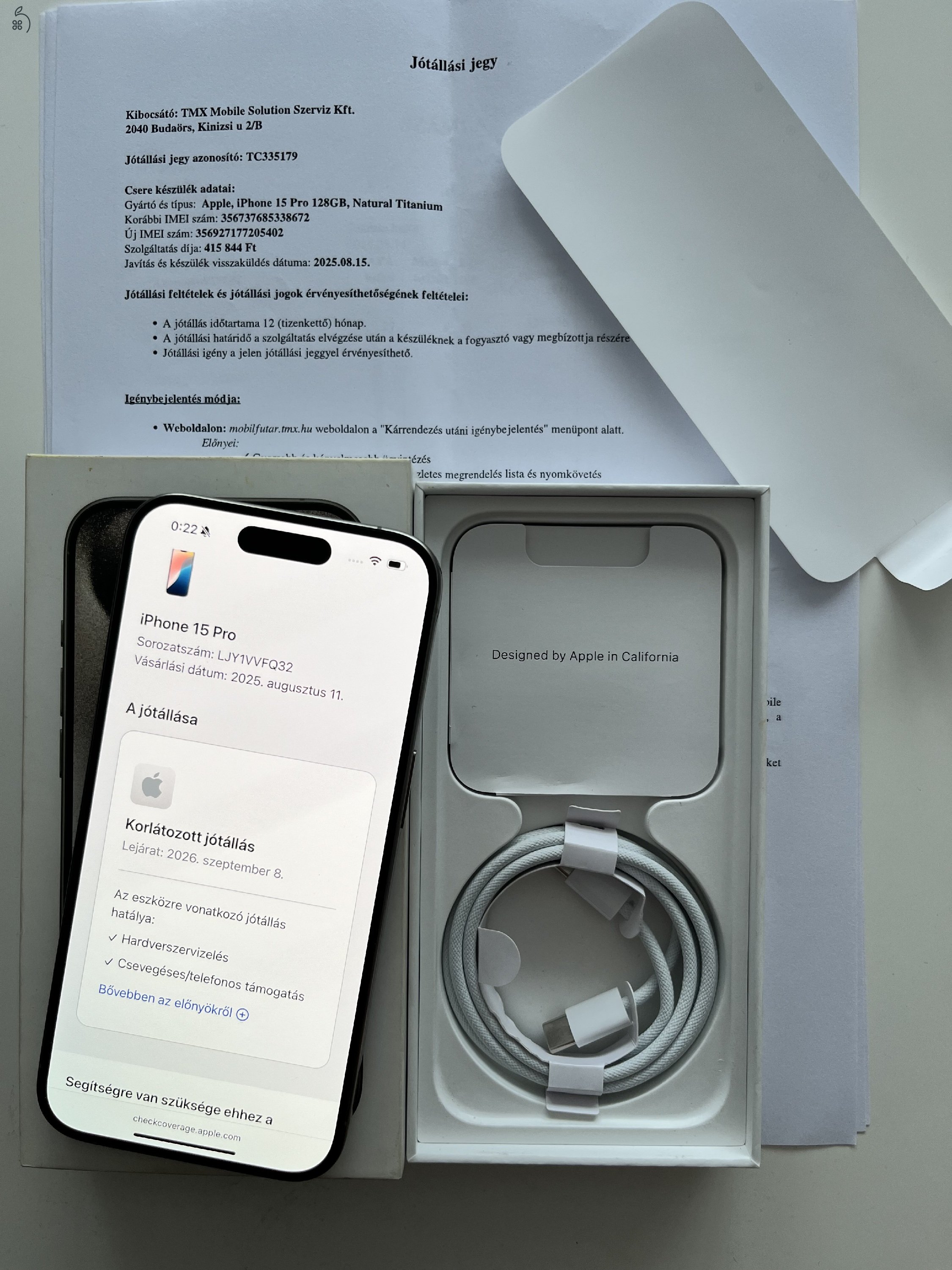 iPhone 15 Pro 128GB Új! 0 perces! 