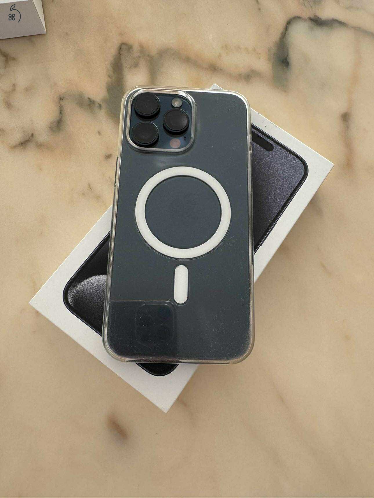 Apple iPhone 15 Pro Max 256GB hibátlan kék telefon eladó!