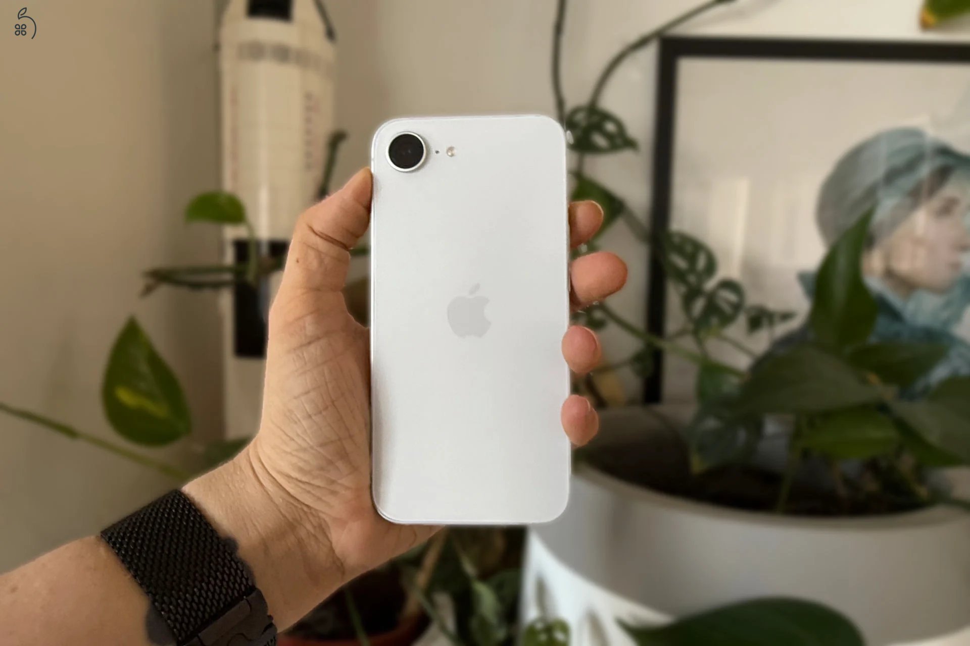 ELADÓ iPhone 16e White / 128GB / Kártyafüggetlen / 100% Battery Health