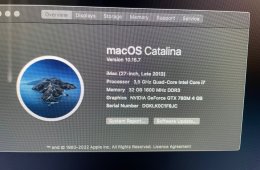 27 inches iMac 32GB Memóriával, 4GB GPU i7, late 2013 - makulátlan állapotban
