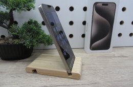 Apple iPhone 15 Pro Max – Natural Titanium – Titán dizájn, 5× optikai zoom – 256 GB – Használt, szép állapot – 3 hónap garanciával