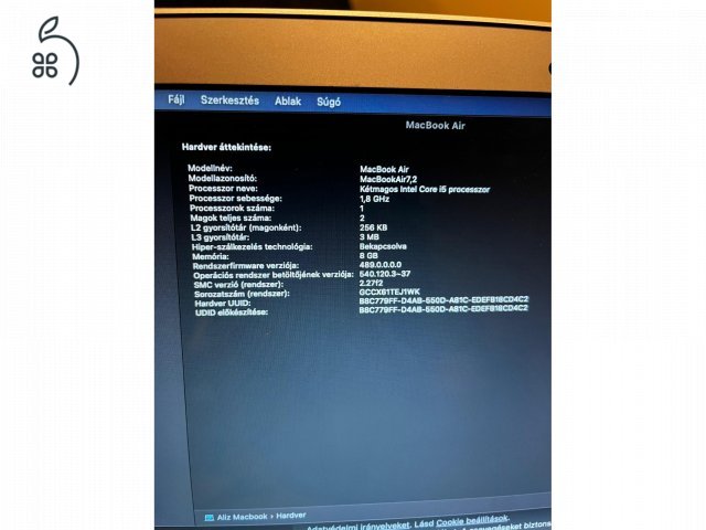 MacBook Air eladó (19-inch, 2017)