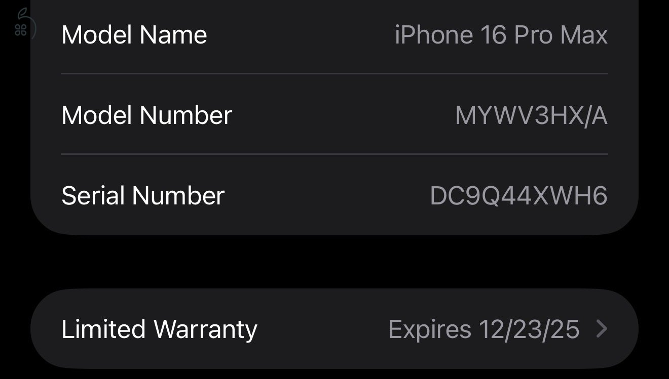 iPhone 16 Pro Max készülék, 256 GB tárhellyel