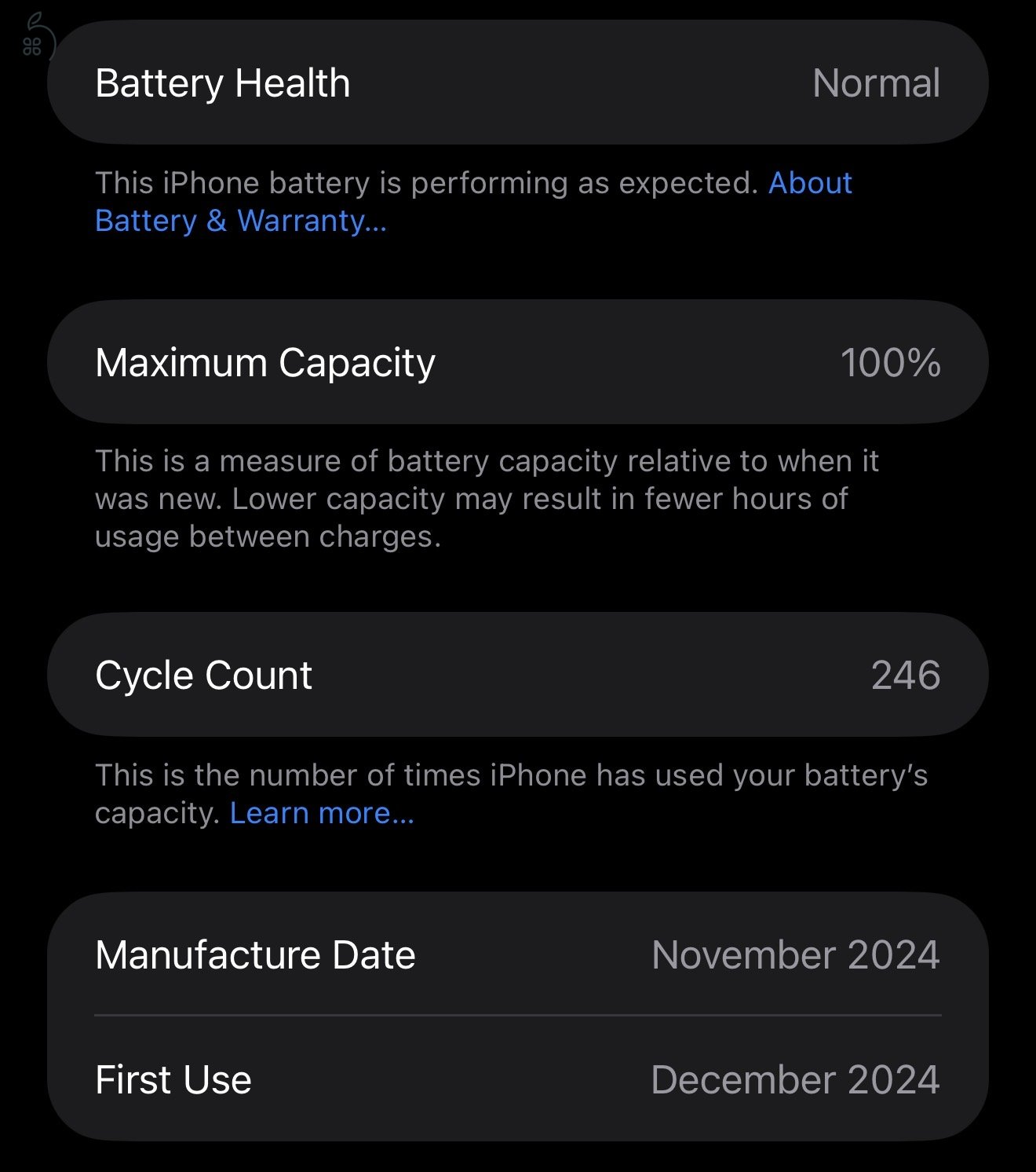 iPhone 16 Pro Max készülék, 256 GB tárhellyel