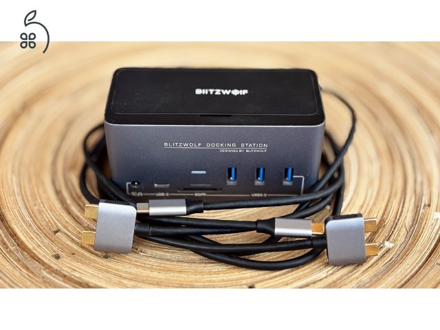 Blitzwolf Docking station BW-TH13 18 in 1 újszerű állapotban, M.2 sata foglalat van benne