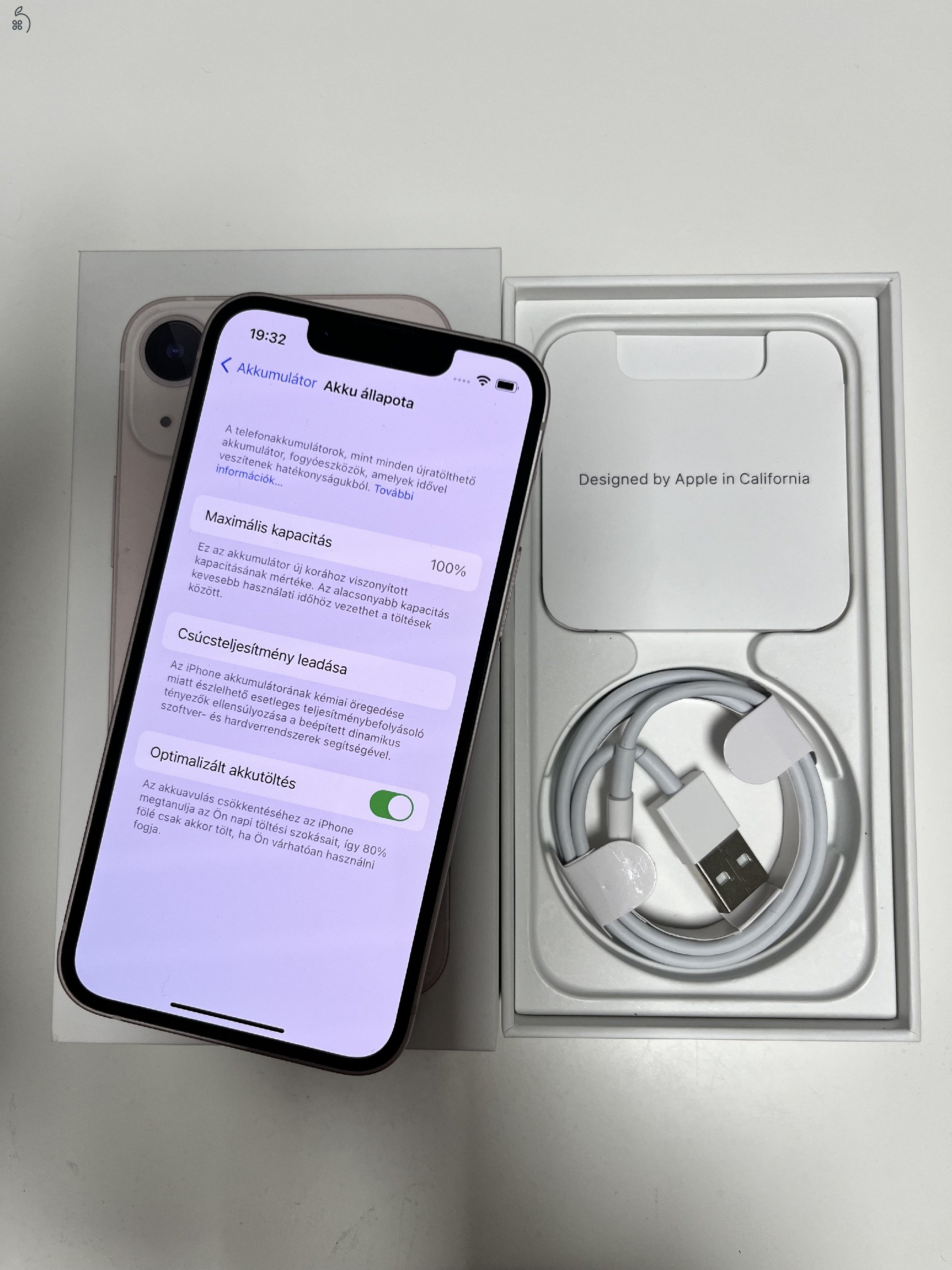 iPhone 13 Mini 128GB Új állapot! 39 töltési ciklus!
