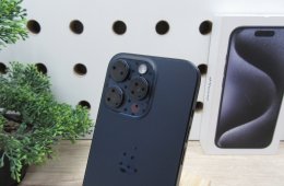 Apple iPhone 15 Pro – Blue Titanium – Titán dizájn, Pro teljesítmény – 128 GB – Használt, karcmentes – 3 hónap garanciával