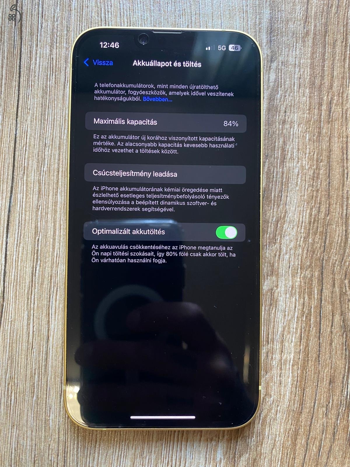 Eladó iPhone 14 Plus – 128 GB – Sárga