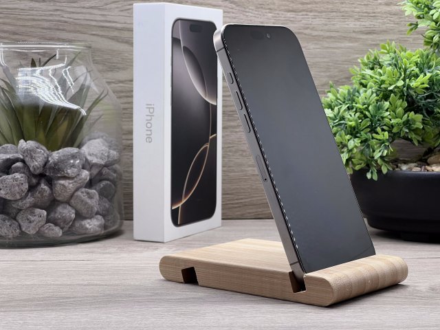 Hibátlan iPhone 16 Pro Max Natural Titanium 256GB 2 ÉV Garanciával Számlával 100% Akksi