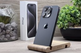 Hibátlan iPhone 15 Pro Black Titanium 128GB 2 ÉV Garanciával Számlával 91% Akksi