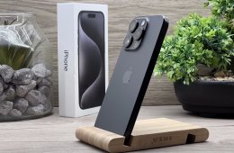 Hibátlan iPhone 15 Pro Black Titanium 128GB 2 ÉV Garanciával Számlával 91% Akksi