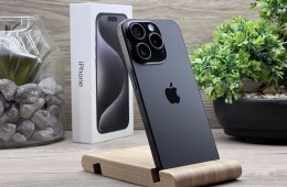 Hibátlan iPhone 15 Pro Black Titanium 128GB 2 ÉV Garanciával Számlával 91% Akksi