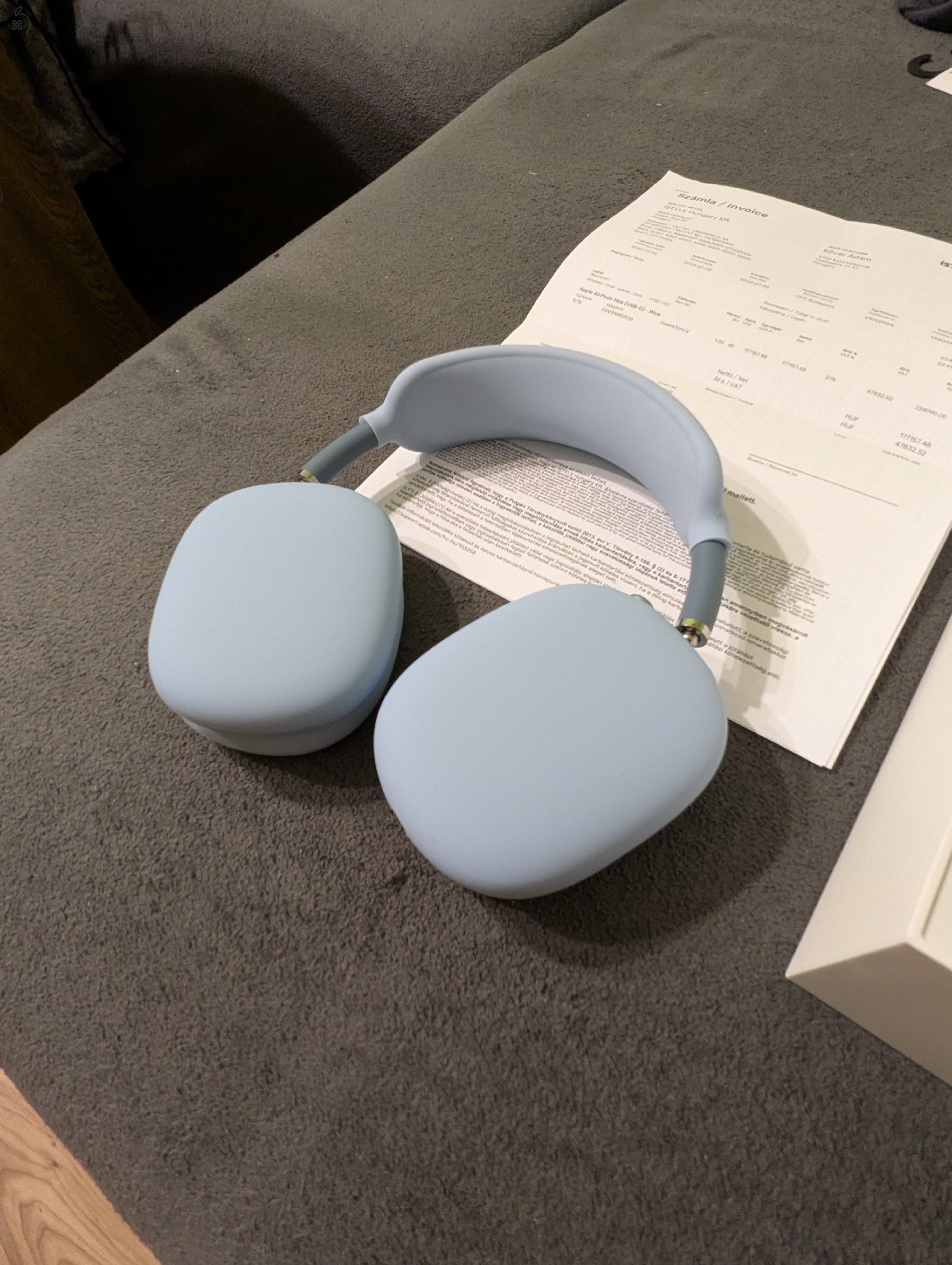Airpods Max (2025-ös gyártás) (A3184) USB-C új, 2 hónapos iStyle vásárlás, garis 