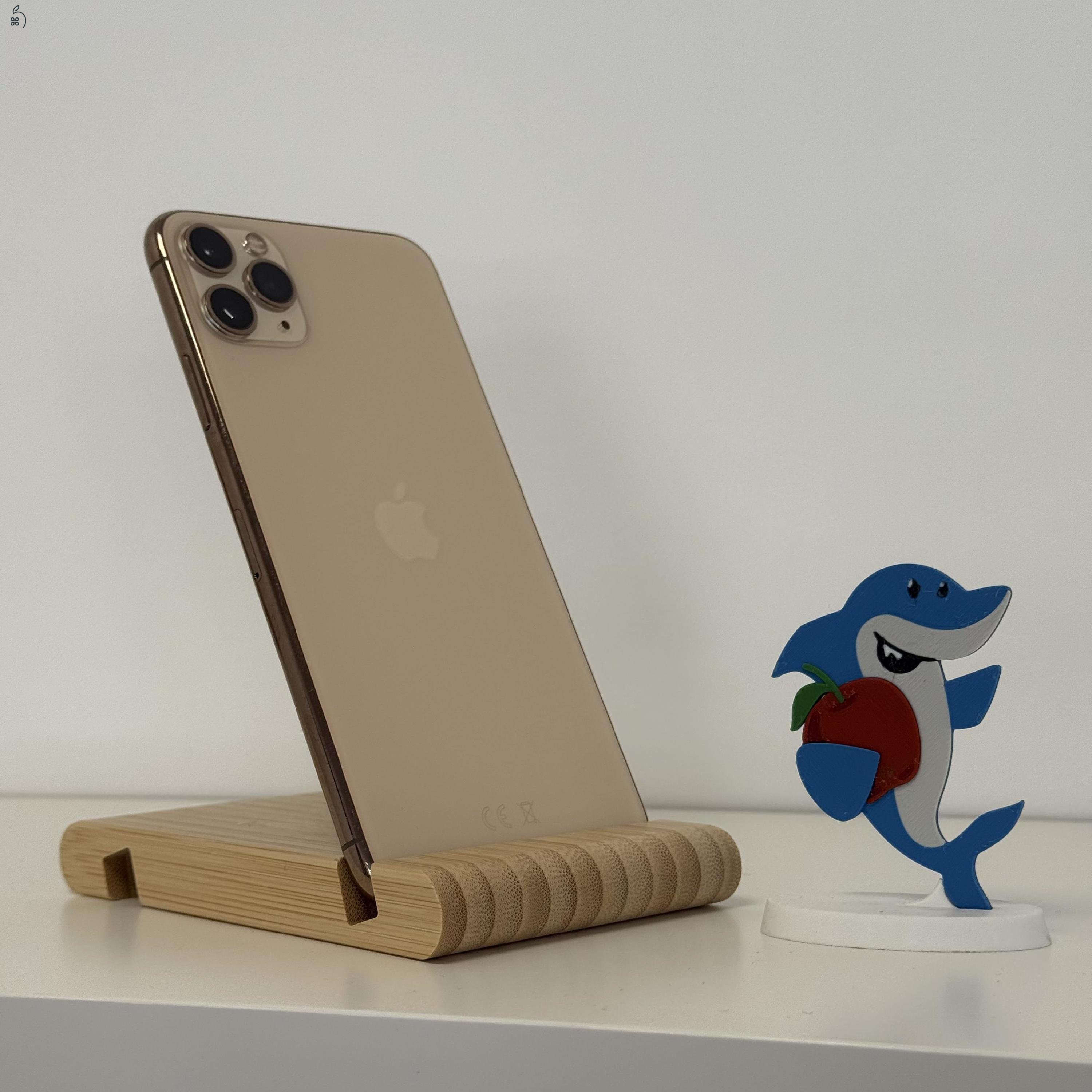 GYÖNYÖRŰ iPhone 11 Pro Max 256GB Gold -1 ÉV GARANCIA - Kártyafüggetlen, MS3268, 100% Akkumulátor