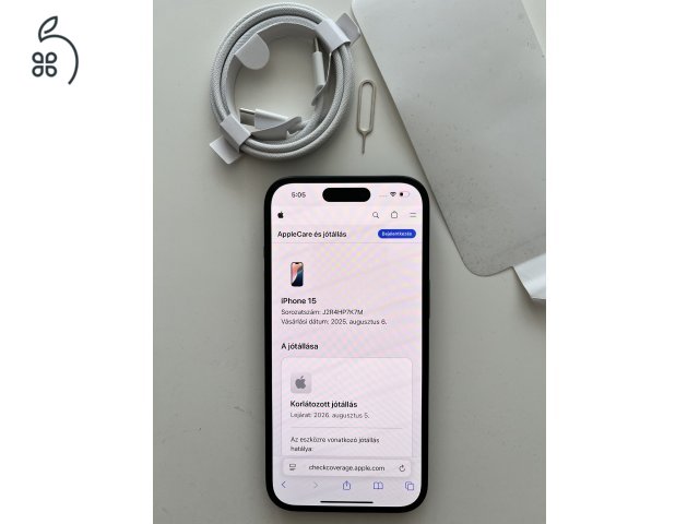 iPhone 15 128 GB Apple garancia!