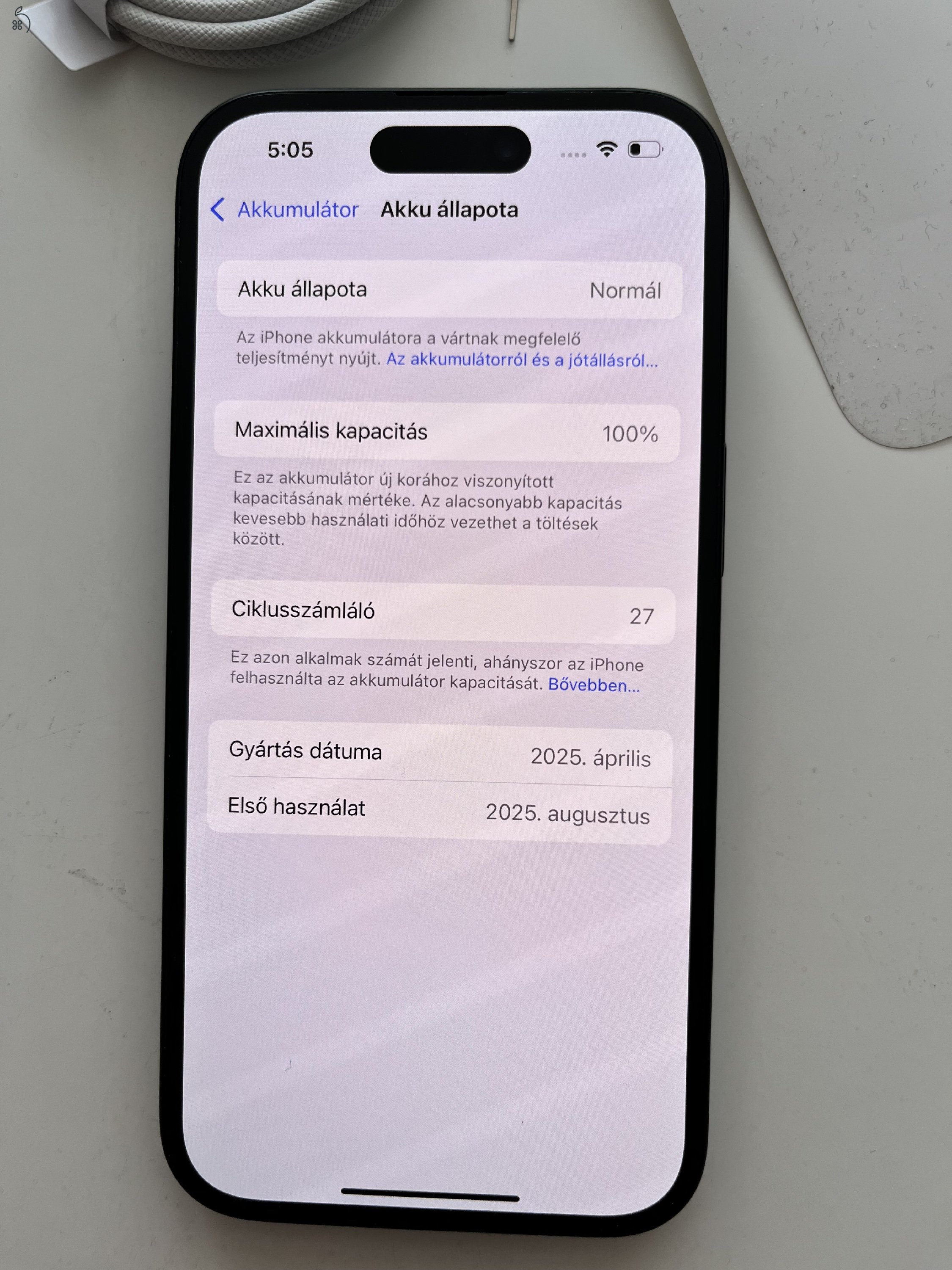 iPhone 15 128 GB Apple garancia!