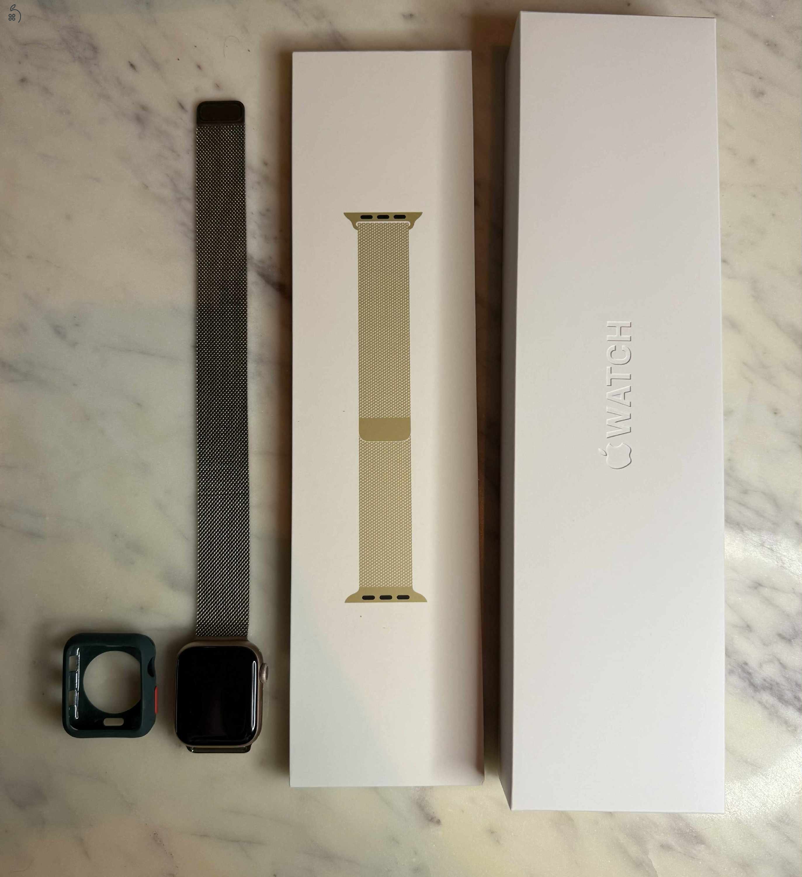 40mm Apple Watch series 6 arany színű GPS, alumínium ház + 2 szíj