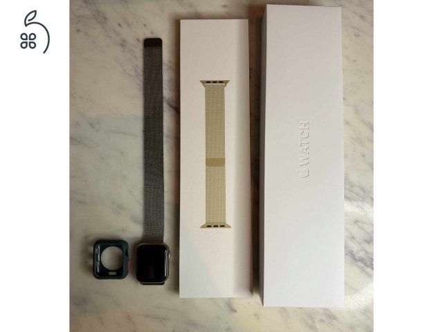 40mm Apple Watch series 6 arany színű GPS, alumínium ház + 2 szíj