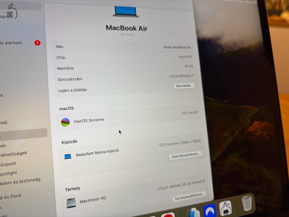Macbook air M1 512 16