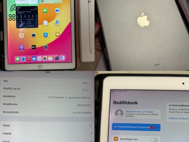 Ipad pro 2. Gen 12,9 256 GB ceruzával
