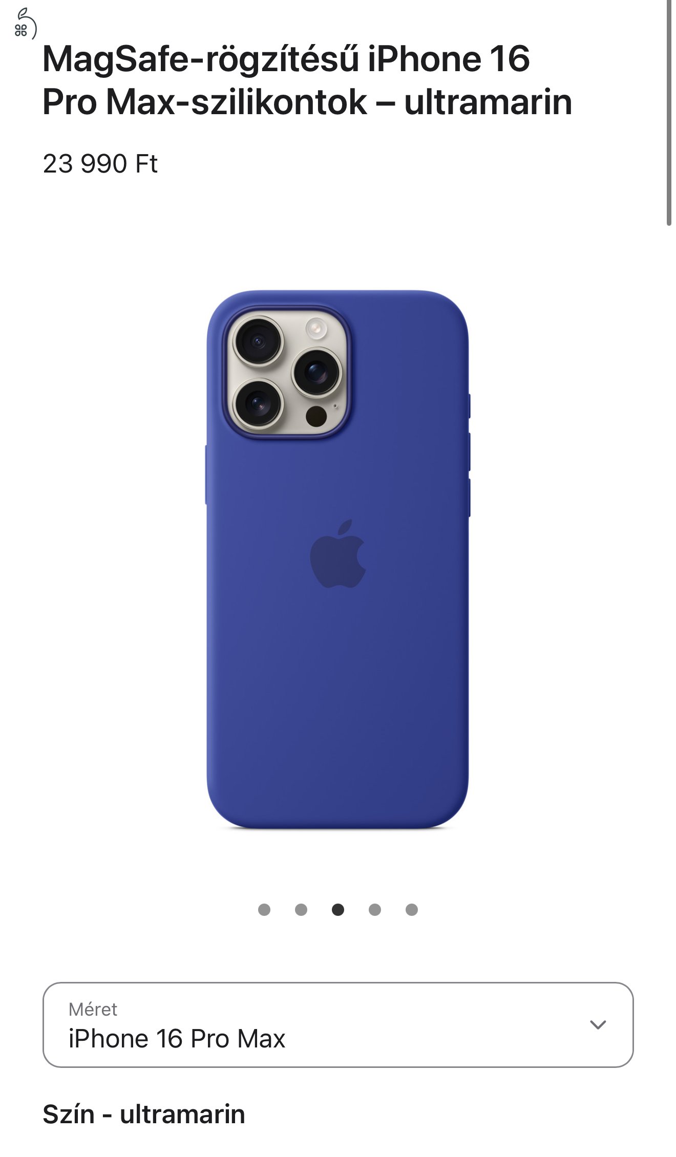 iPhone 16 Pro Max 256GB 2027.09-ig Garanciális 