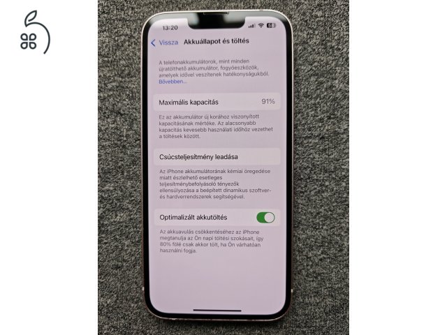 (Csere) iPhone 13 Pink 128 GB, Független, újszerű állapot, 2026.10-ig MM Garancia
