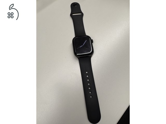Apple Watch S10 eSIM palaszürke titán házzal, fekete sport szíjjal S/M