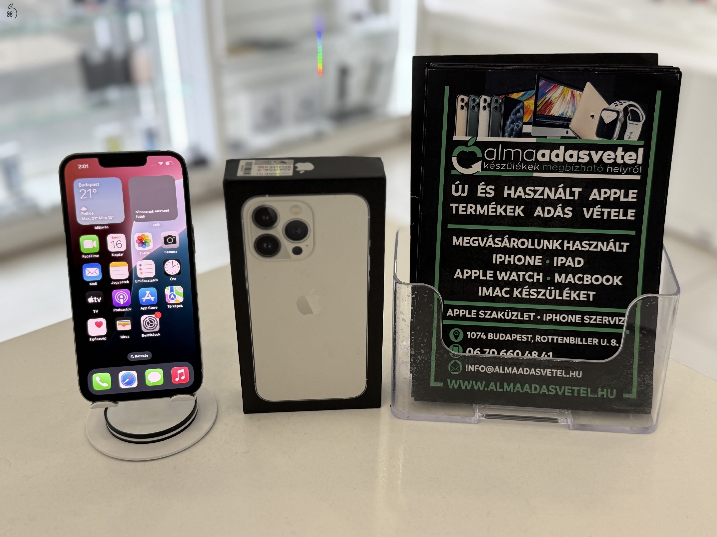 iPhone 13 Pro 128GB Független Újszerű/1-3 hónap gar./Akku 85%/p4454