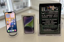 iPhone 14 128GB Független Újszerű/1-3 hónap gar./Akku 85%/p4455