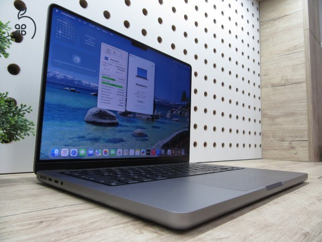 Apple MacBook Pro 14” (2021, M1 Pro) – Liquid Retina XDR, ProMotion 120 Hz, 8-magos CPU / 14-magos GPU – 16/500 – Használt, karcmentes – 95% akku (32 ciklus) – Garancia 3 hónap