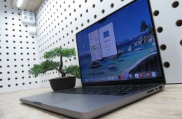 Apple MacBook Pro 14” (2021, M1 Pro) – Liquid Retina XDR, ProMotion 120 Hz, 8-magos CPU / 14-magos GPU – 16/500 – Használt, karcmentes – 95% akku (32 ciklus) – Garancia 3 hónap