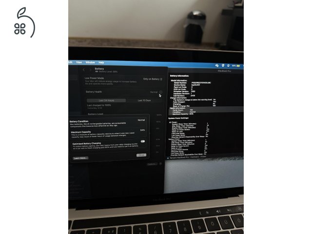 MacBook Pro M1 (13”, 8GB/256GB, 94% akkumulátor)