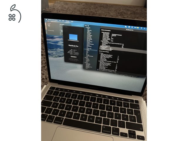 MacBook Pro M1 (13”, 8GB/256GB, 94% akkumulátor)