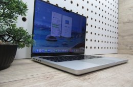 Apple MacBook Pro 14” (2021, M1 Pro) – Liquid Retina XDR, ProMotion 120 Hz – 8-magos CPU / 14-magos GPU – 16/500 – Használt, újszerű (külsőleg teljesen fóliázva) – 82% akku (377 ciklus) – Garancia 3 hónap